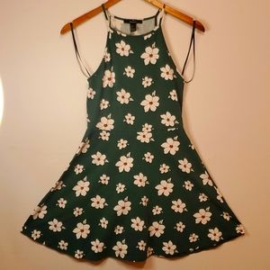 Forever 21 green floral dress